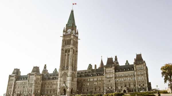 low angle shot of Canada's parliament building