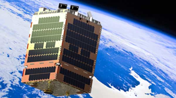 Artist rendering of Telesat LEO Phase 1 satellite above Earth