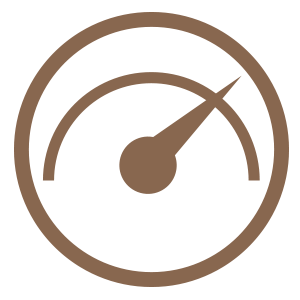 Copper colored icon representing high bandwidth