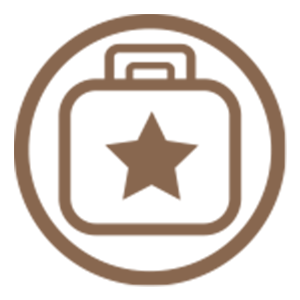 Copper colored icon representing meaningful work