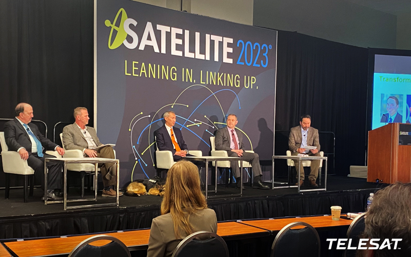 Panel at SATELLITE trade show in Washington, DC.