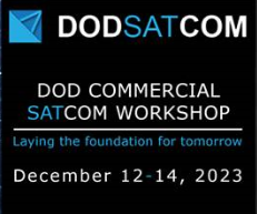 DoD Commercial SATCOM Workshop logo with event dates