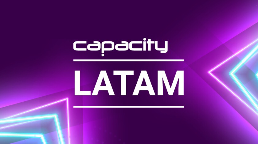 Capacity LATAM over purple background