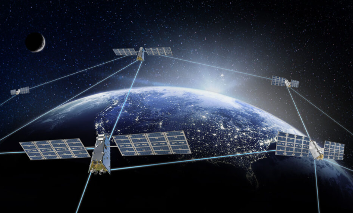 Telesat Lightspeed LEO constellation orbiting Earth