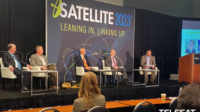 Panel at SATELLITE trade show in Washington, DC.