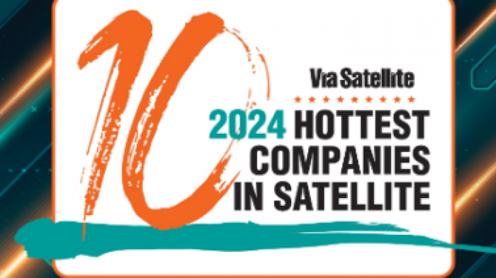 Logo for ViaSatellite 2024 10 Hottest Companies in Satellite